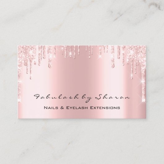 Makeup WELLNESS-CENTER Eyelash Lashes Pink Nails T Visitenkarte (Vorderseite)