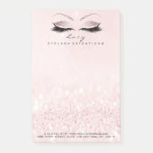 Makeup White Lashes Rose Name Web Telefon Pink Post-it Klebezettel (Vorderseite)
