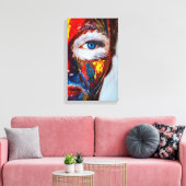 Makeup | Zazzle_Growshop. Leinwanddruck (Insitu (Wohnzimmer))