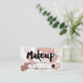 Makeuplips Rosengoldskript Brushstrokesloyalität Visitenkarte (Stehend Vorderseite)
