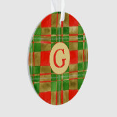 MAKGREGOR TARTAN Acrylkronenverzierung + Initial Ornament (Vorderseite)