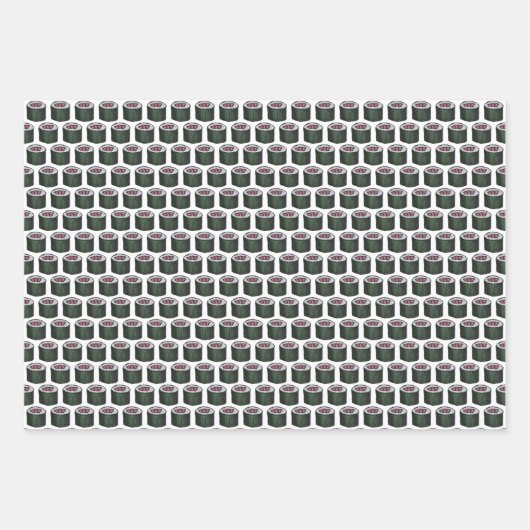 Maki japi Food Sushi Rolls Spicy Tuna Avocado Geschenkpapier Set (Vorderseite 2)