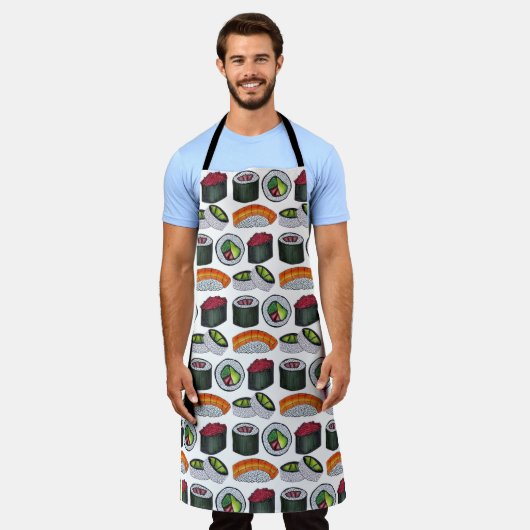 Maki japi Food Sushi Rolls Spicy Tuna Sashimi Schürze (Getragen)