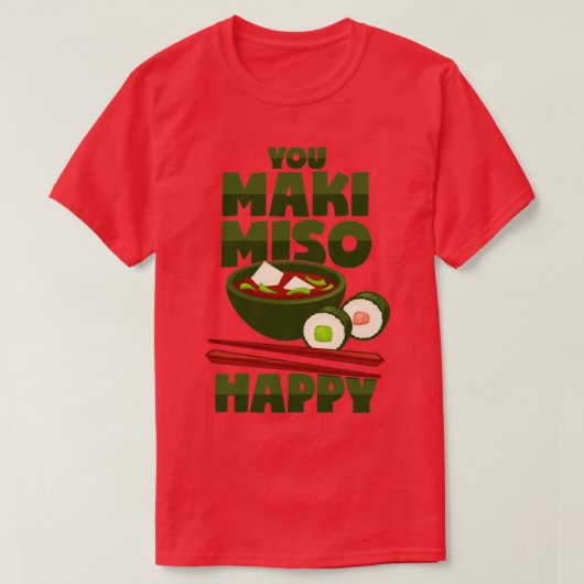Maki Miso Japanese Food Pub T-Shirt (Design vorne)