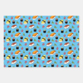 Maki und Nigiri Sushi mit Wasabi und Ginger Geschenkpapier Set (Vorderseite 3)