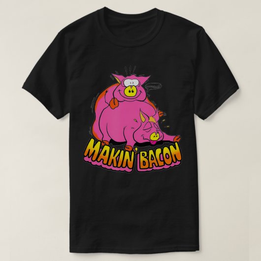 Makin Bacon Funny BBQ bacon T-Shirt (Design vorne)