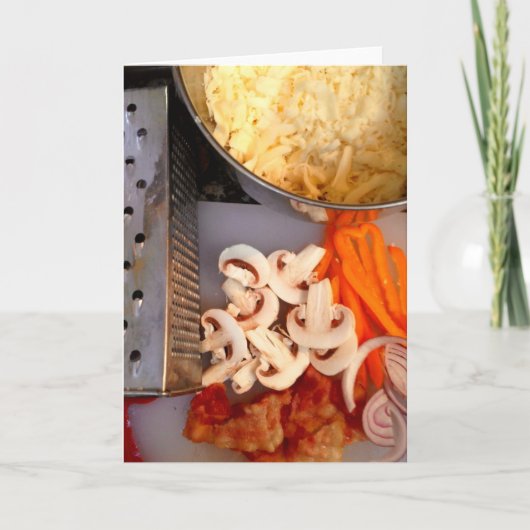 Makin' Pizza | Grußkarte Karte (Vorderseite)