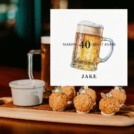 Making 40 Great Again Beer Birthday Party II Serviette