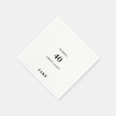 Making 40 Great Again Schwarzer Text Geburtstagsfe Serviette (Ecke)