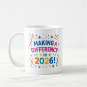 "Making a Difference in 2026" New Year Celebration Kaffeetasse (Links)