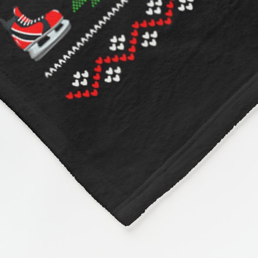 Making A Fist Checking You Twice Ugly Ice Hockey C Fleecedecke (Ecke)