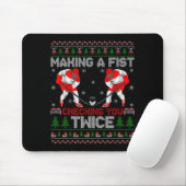 Making A Fist Checking You Twice Ugly Ice Hockey C Mousepad (Mit Mouse)