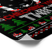 Making A Fist Checking You Twice Ugly Ice Hockey C Poster (Ecke)