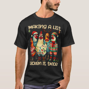 Making A List Chicken Es Zweimal Lustige Mama Huhn T-Shirt