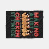 Making A List Chicken It Twice Christmas Xmas Chic Fleecedecke (Vorderseite (Horizontal))
