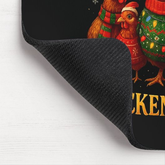 Making A List Chicken It Twice Funny Christmas Mousepad (Ecke)