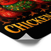 Making A List Chicken It Twice Funny Christmas  Poster (Ecke)