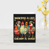 Making A List Chicken It Twice Funny Mama Chicken Karte (Gelbe Blume)