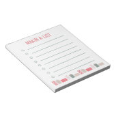 Making A List | Christmas Shopping Gift Notepad Notizblock (angewinkelt)
