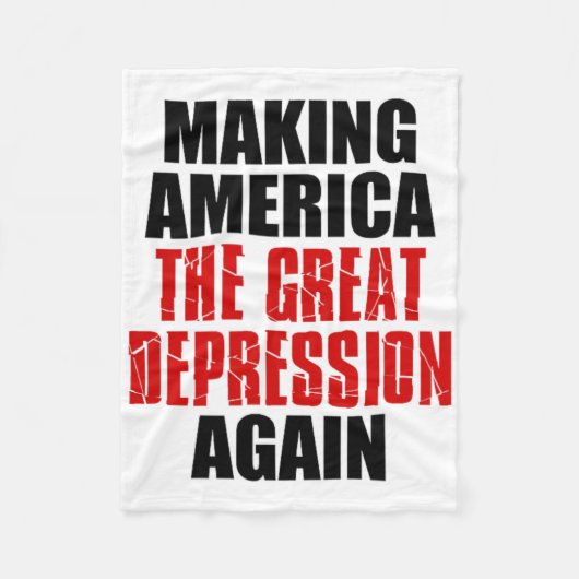Making America Die Große Depression Again Zoll E Fleecedecke (Vorderseite)