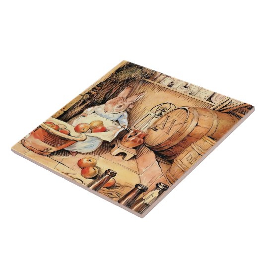 "Making Apple Cider" von Beatrix Potter Fliese (Seite)