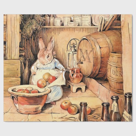 "Making Apple Cider" von Beatrix Potter Geschenkpapier (Flach)