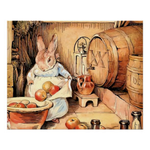 "Making Apple Cider" von Beatrix Potter Poster