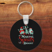 Making Christmas Srit Bright Retro Christmas Movie Schlüsselanhänger (Vorderseite)