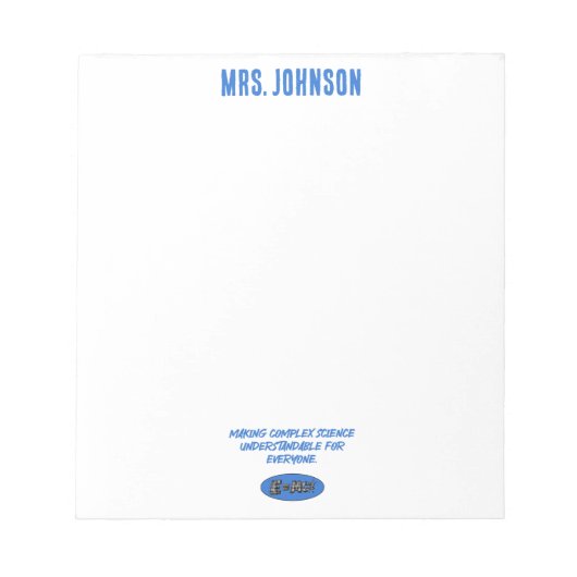 Making Complex Science Understandable For Everyone Notizblock (Vorderseite)