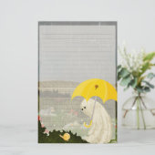 Making Friends - Cute Ghost Lined Writing Paper Briefpapier (Stehend Vorderseite)