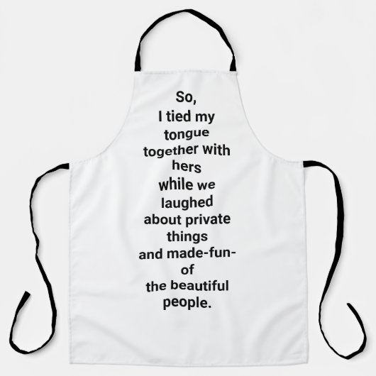 Making-fun-of People Hankamer Artjunkhaus Playful Schürze (Vorderseite)