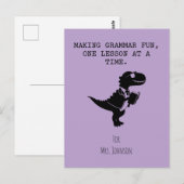 Making Grammar Fun One Lesson At A Time Postkarte (Vorne/Hinten)