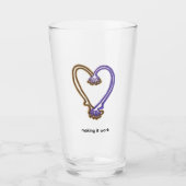 Making It Work Mug Quirky Heart  Glass Glas (Vorderseite)