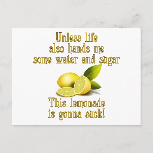 Making Lemonade Postkarte (Vorderseite)
