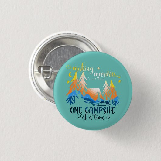 Making Memories on Campsite at Time Bag Button (Vorne & Hinten)