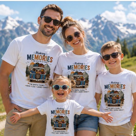 Making Memories One Mile at a Time | Custom Family T-Shirt