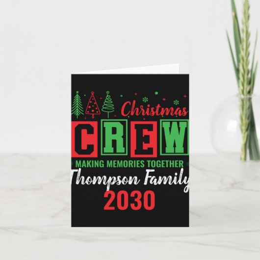 Making Memories Together Ized Christmas Crew T Shi Karte (Vorderseite)