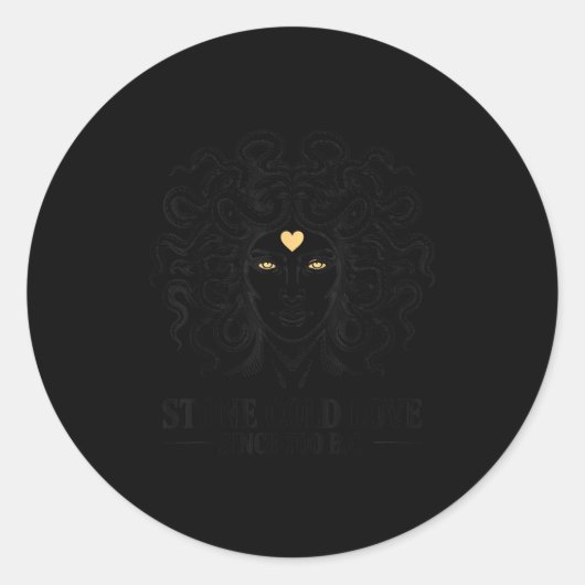 Making Men Hard Since 700 Bc Medusa Valentine Day  Runder Aufkleber (Vorderseite)
