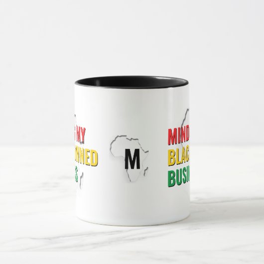 Making my Black-Owned Business MONOGRAM Tasse (Zentrum)
