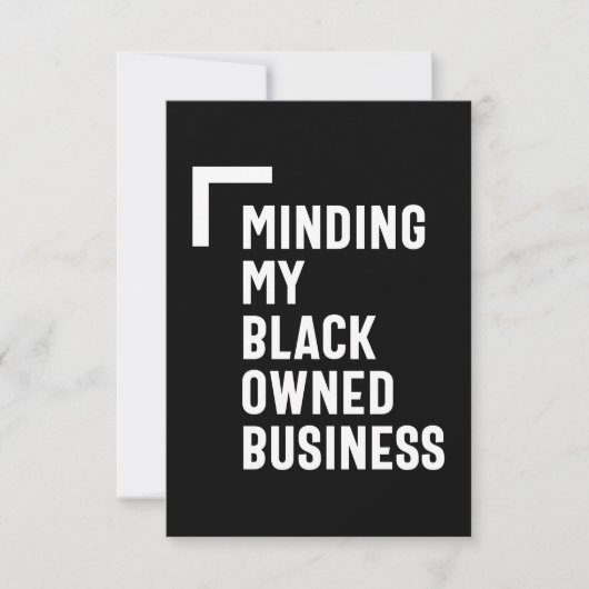 Making My Black Ownership Business Shirt Unternehm RSVP Karte (Vorderseite)