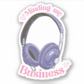 Making my business| Kopfhörer Aufkleber (Vorderseite)