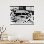 Making Poi in Hawaii 1908 Poster (Küche)