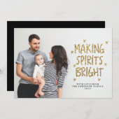 MAKING SPIRIRIS HELLE Weihnachtskarte Feiertagskarte (Vorne/Hinten)