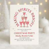 Making Spirits Bright Champagner-Weihnachtsfeier Einladung