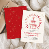 Making Spirits Bright Champagner-Weihnachtsfeier Einladung