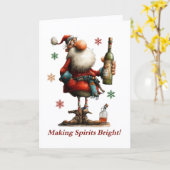 Making Spirits Bright Christmas Card Karte (Gelbe Blume)