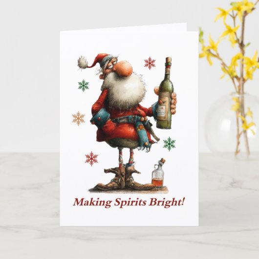 Making Spirits Bright Christmas Card Karte (Gelbe Blume)