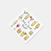 Making Spirits Bright Christmas Cocktail Serviette (Ecke)