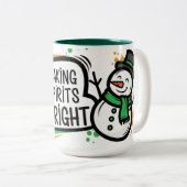 Making Spirits Bright Christmas Zweifarbige Tasse (VorderseiteRechts)
