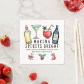 Making Spirits Bright Drinks Weihnachts-Cocktail Serviette (Beispiel)